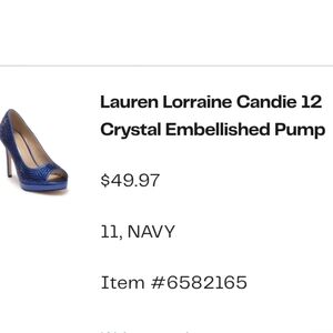 Lauren Lorraine Blue CANDIE-12Crystal Heels SIZE 11